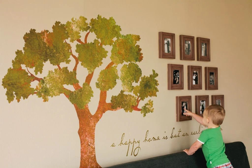 Tree branch decor for wall