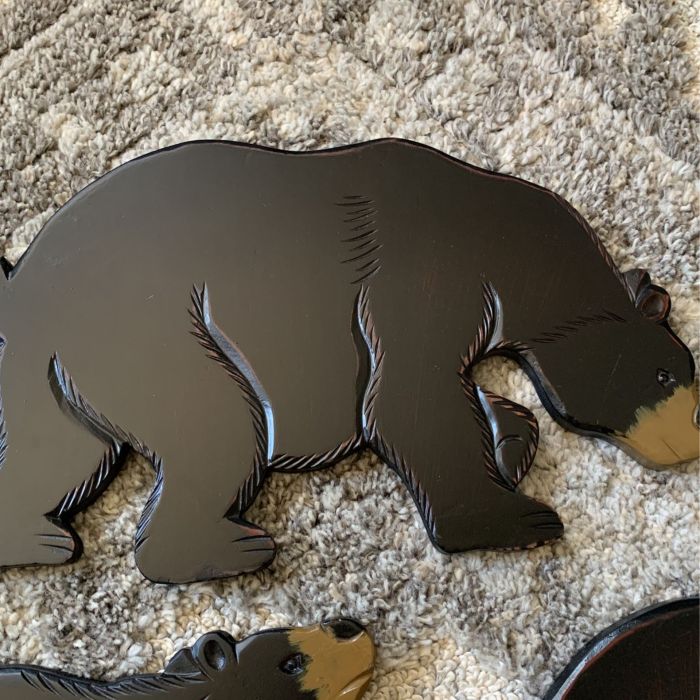 Black bear wall decor