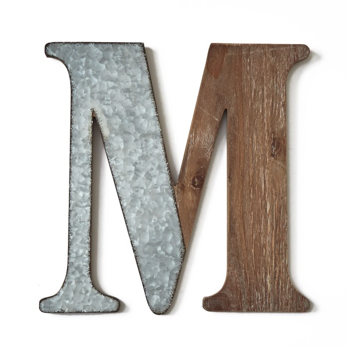 Wooden letter wall decor