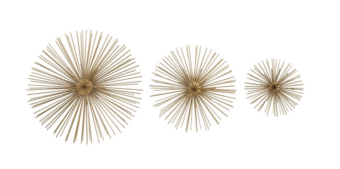 Starburst wall decor gold