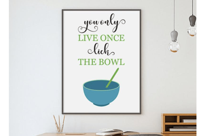 Printable kitchen wall decor