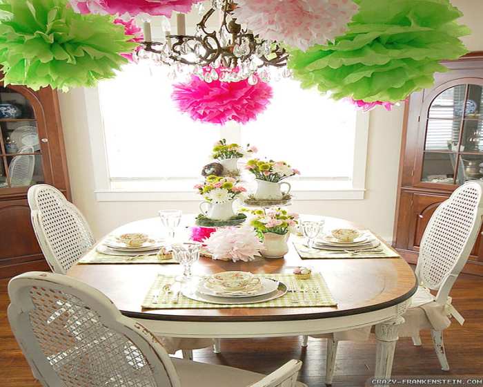 Spring dining room table decor