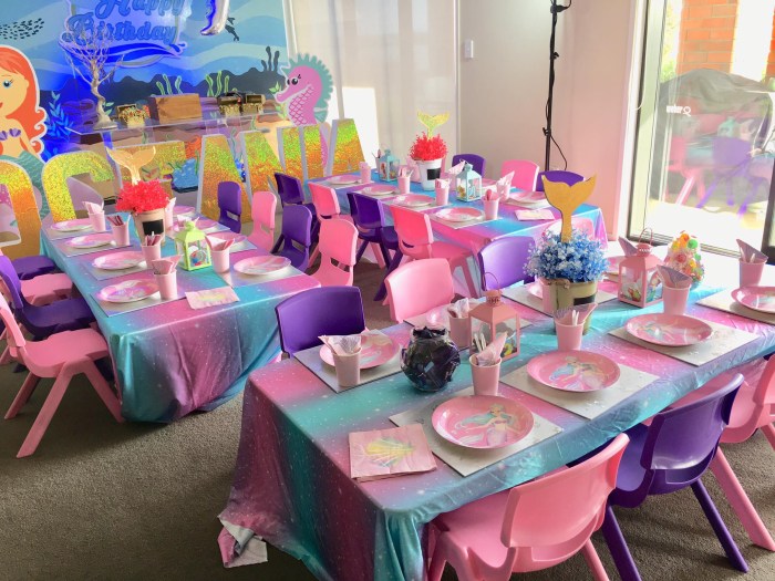 Birthday party table decor