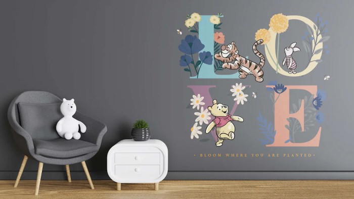 Winnie the pooh decals wall decor stickers