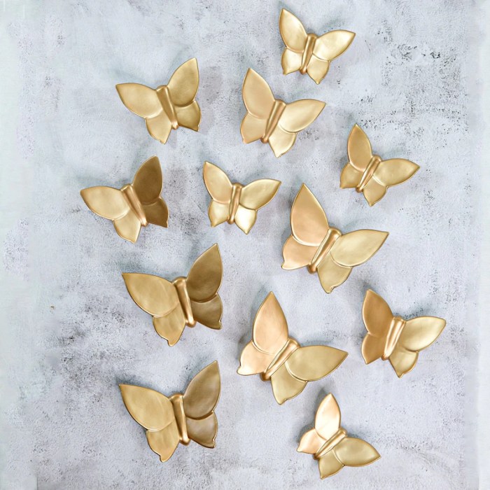 Gold butterfly wall decor