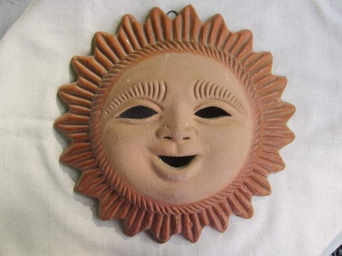 Ceramic sun wall decor