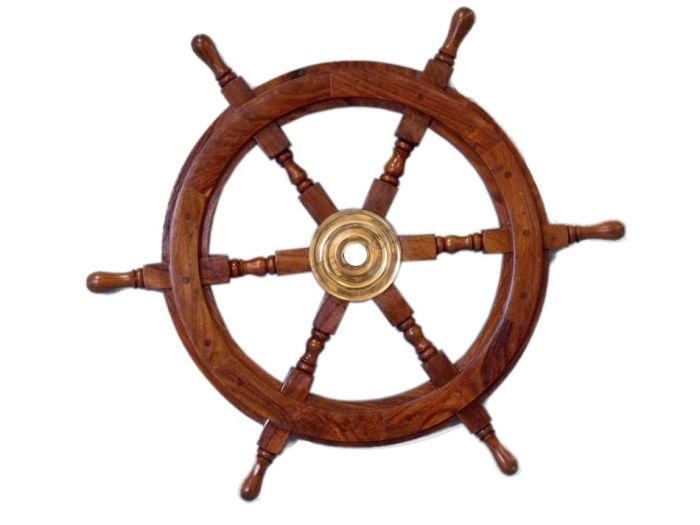 Boat wheel wall decor