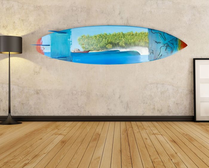 Full size surfboard wall decor