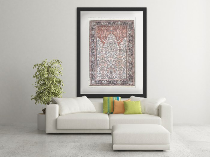 Rug on wall decor