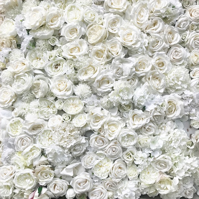 White flower wall decor