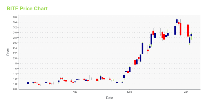 Bitfarms stock price