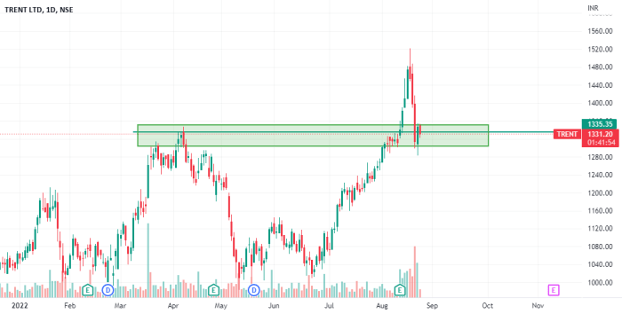 Trent stock price nse